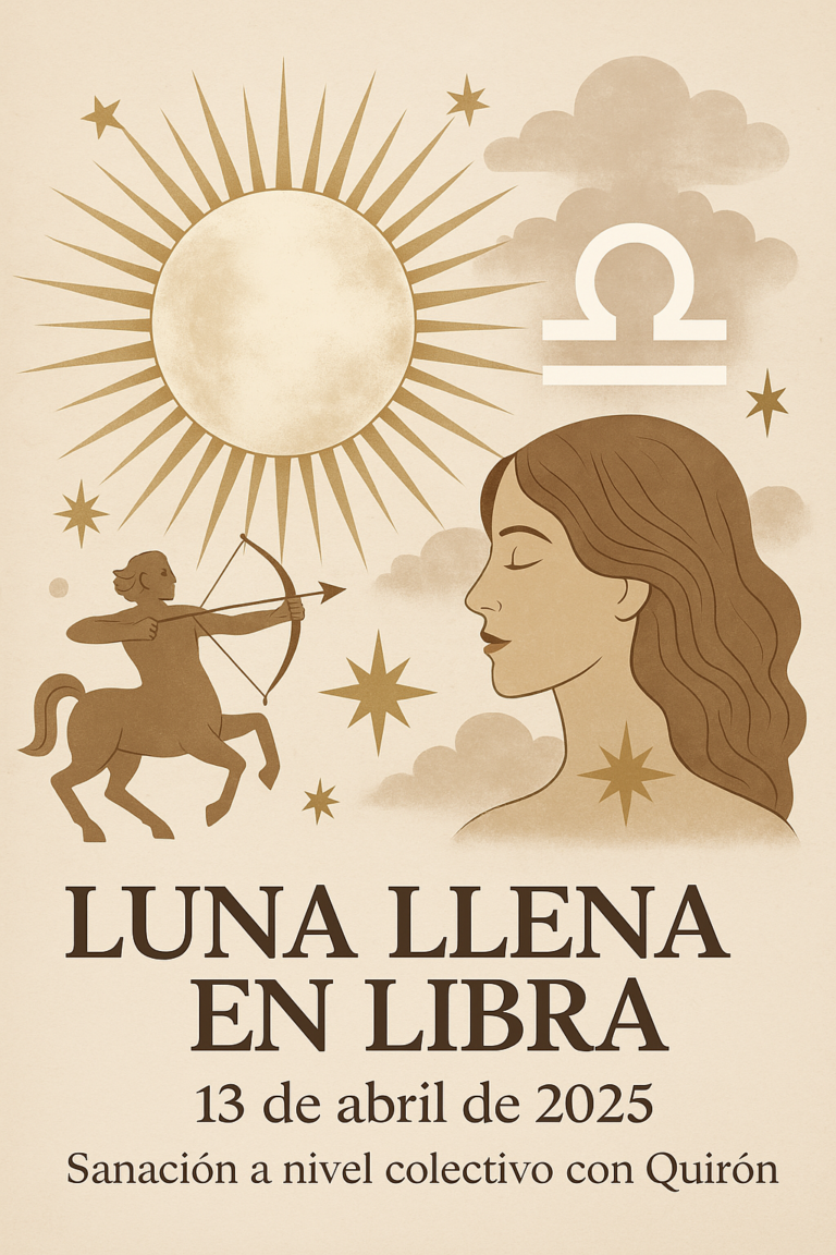 Luna Llena en Libra (13 de Abril de 2025): Un Momento de Sanación Profunda con Quirón en Conjunción al Sol