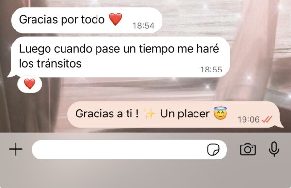 Testimonio: gracias por todo, luego me haré los tránsitos